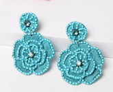 New Brass Look Assorted Colors Beads Floral Design Handcrafted Earring For Women's